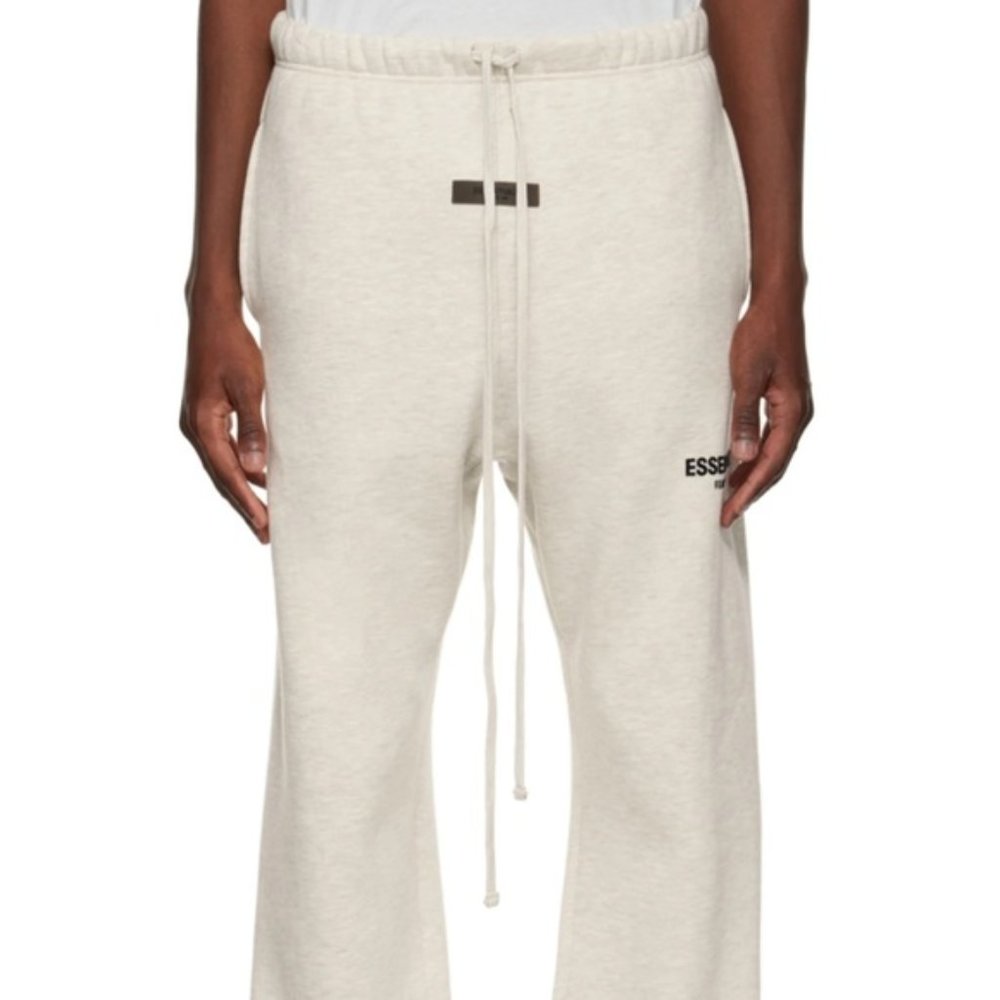 Essentials Cotton Lounge Pants in Light Oatmeal